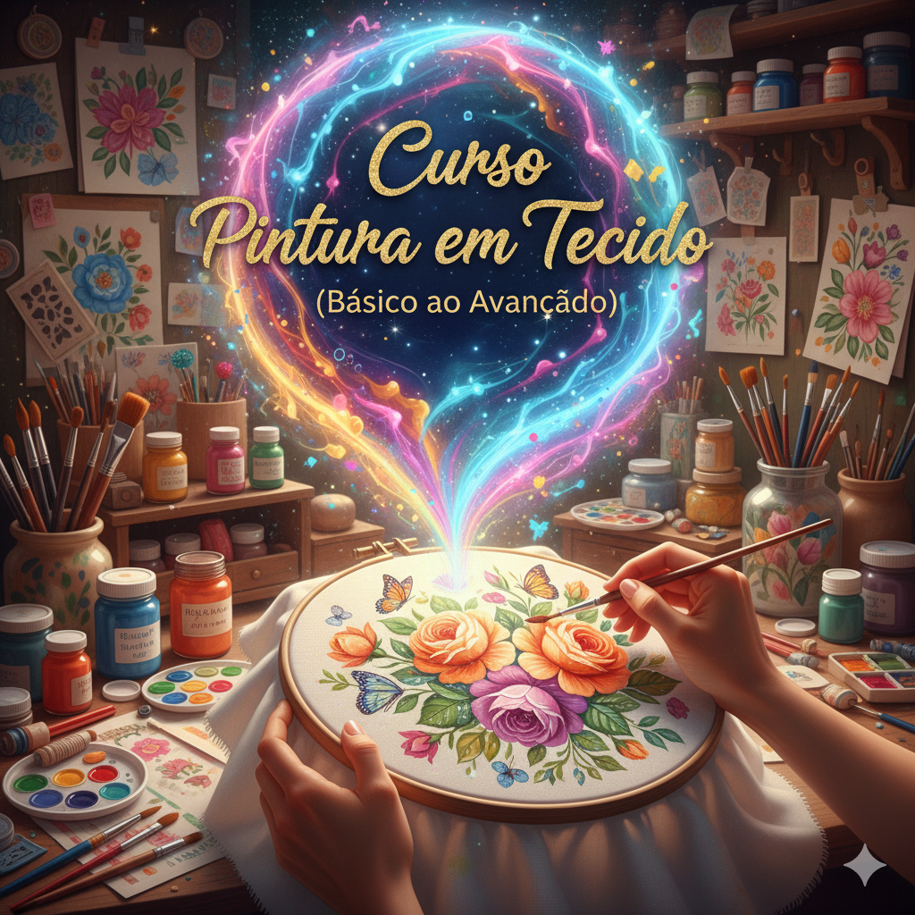 Curso Pintura em tecido